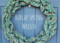 Chevron Burlap Spring Wreath – Mrs. Bishop