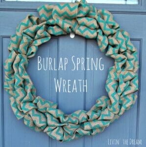 Chevron Burlap Spring Wreath – Mrs. Bishop