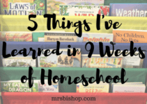 5 Things I’ve Learned in 9 Weeks of Homeschool – Mrs. Bishop