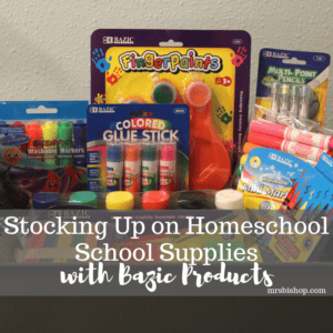 Stocking Up on Homeschool School Supplies with Bazic Products - Mrs ...